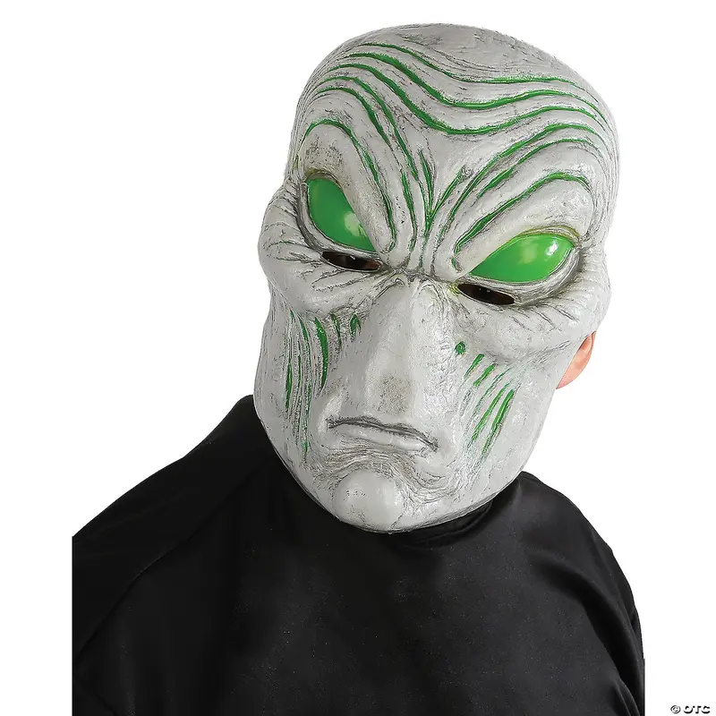 Glowing Gray Alien Mask For Adults 1