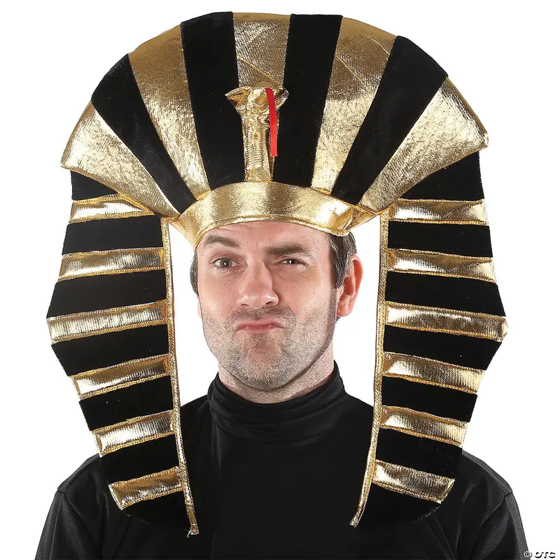 Gold & Black King Tut Hat For Adults 1
