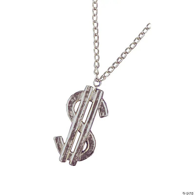 Gold-Tone Dollar Sign Medallion Pendant Necklace 1