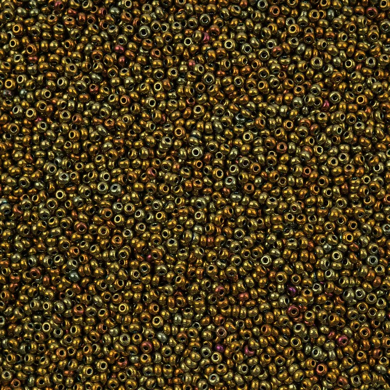 Golden Bronze Metallic Czech Seed Beads – 23G Vial, Size 11/0 1