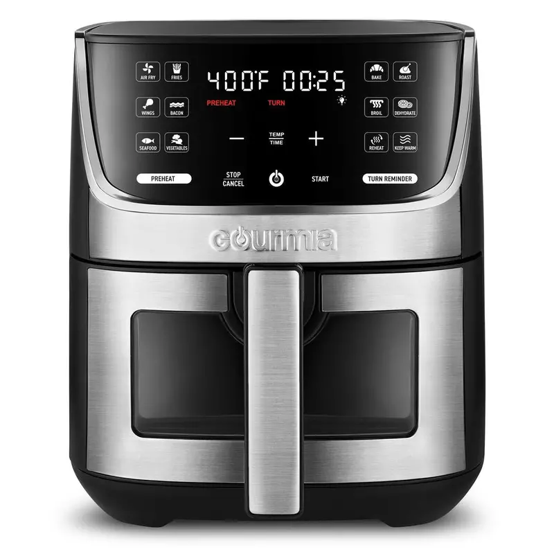 Gourmia Stainless Steel Air Fryer – 7-Quart Rapid-Cook Kitchen Appliance 1