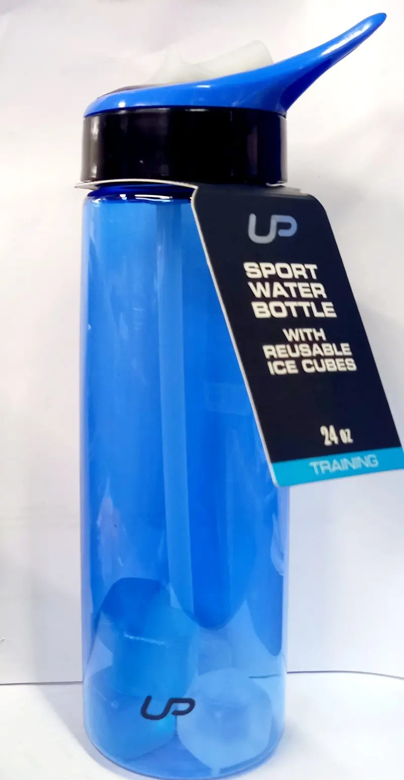 Gtbw Sport Insulated Water Bottle With Silicone Flip-Up Spout And Built-In Handle – Includes Reusable Ice Cubes – Bcd-Sw 1