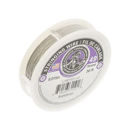 Gudebrod 49-Strand Stainless Steel Beading Wire – Ultra-Soft, Kink-Resistant Cable 1