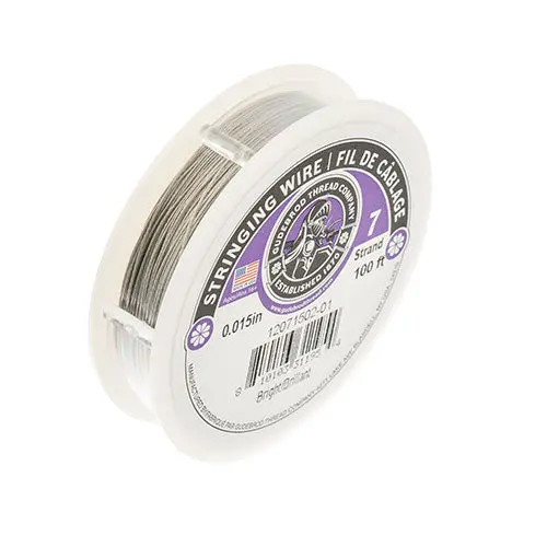 Gudebrod 7-Strand Stainless Steel Beading Wire – Flexible Craft Cable 1