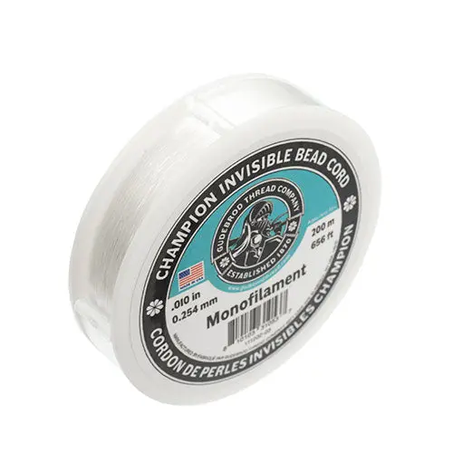 Gudebrod Champion Invisible Monofilament Bead Cord – 0.010 In (0.254 Mm), 200 M 1
