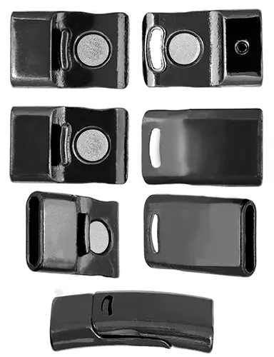 Gunmetal Curved Magnetic Clasps – 25.5×12.5Mm, Lead- And Nickel-Free 1