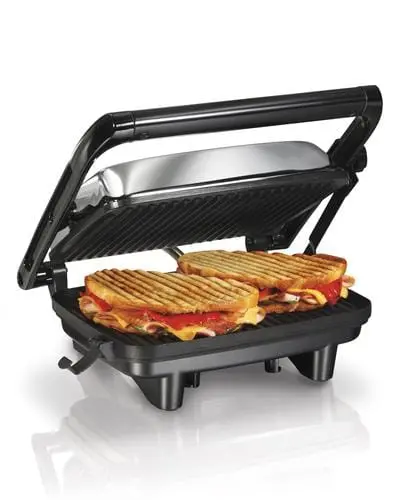 Hamilton Beach 10" X 8" Gourmet Panini Press For Crispy, Grilled Sandwiches - Model 68821 1
