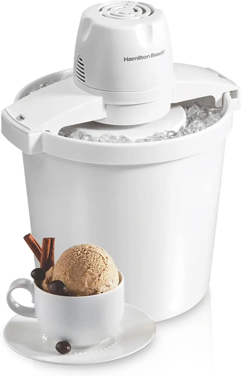 Hamilton Beach 4-Quart Ice Cream Maker – Automatic Churning & Freezer Bowl Included 1