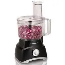 Hamilton Beach 8-Cup Food Processor – 450W Compact Chopper For Slicing, Dicing, Mincing & Pureeing 1