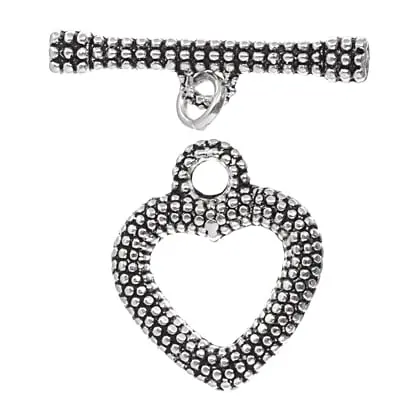 Heart-Shaped Fancy Toggle Clasp – 21×27Mm 2
