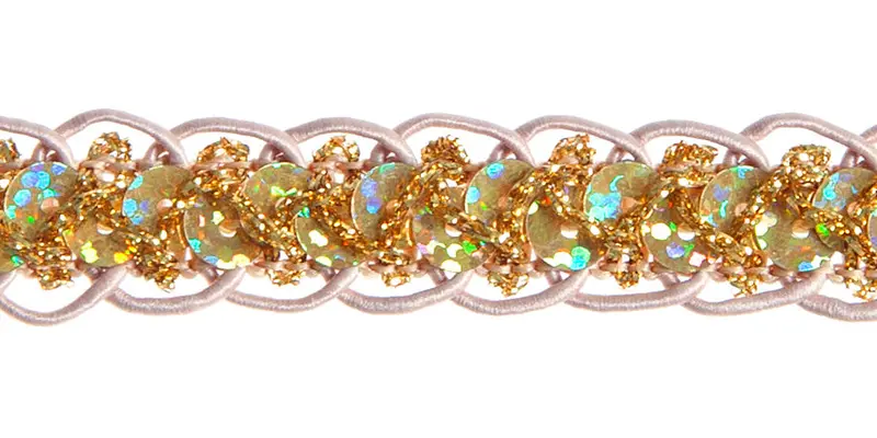 Holographic Round Sequin Trim – 6Mm Non-Stretch Accent Band 1