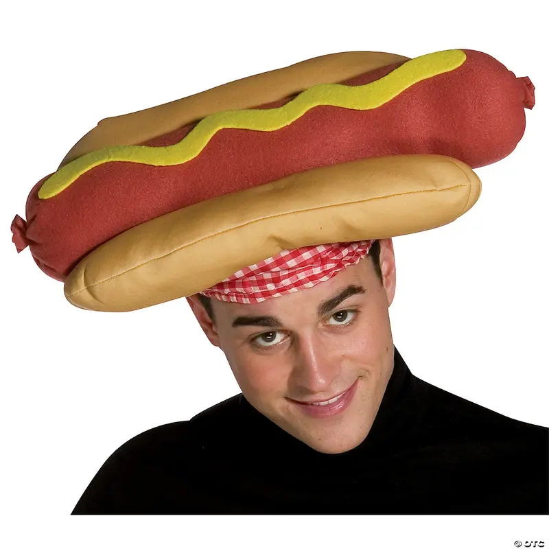 Hot Dog-Shaped Adult Hat – Fun Food-Themed Costume Accessory 1