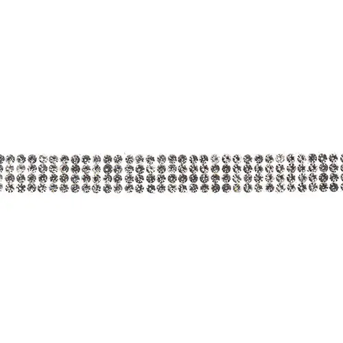 Hot-Fix Glass Stone Trim – 4-Row Crystal Strip, 5-Meter Roll 1