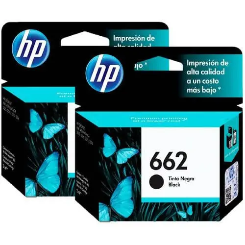 Hp 662 Black Ink Cartridge Pack (2-Pack) – Crisp Text & Graphics Performance For Everyday Home & Office Printing (888662) 1