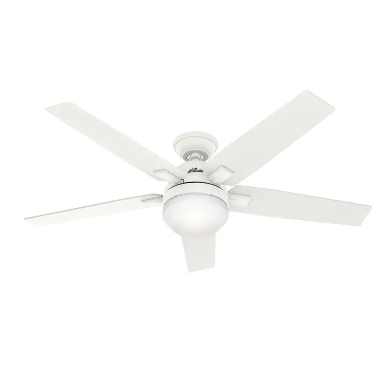 Hunter 132 Cm (52 In) White Ceiling Fan With Integrated Led Light 1
