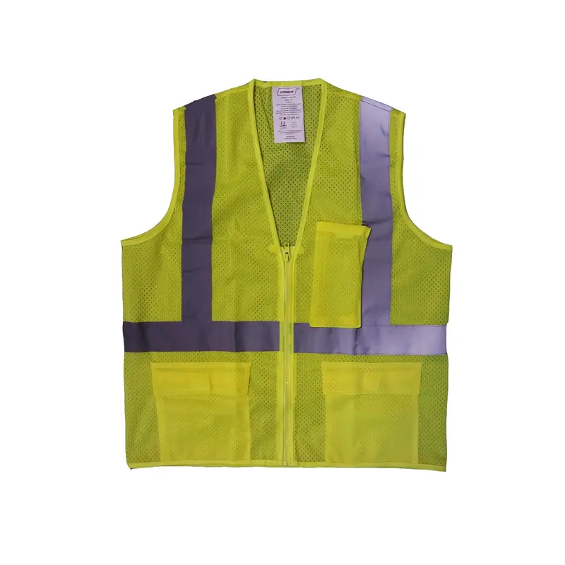 Ironwear Lime Green Survey Vest – Lightweight Class 2 Safety Apparel 1