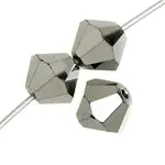 Jet Hematite Fullcoat Czech Crystal Rondell Beads – Preciosa 451-69-302 1