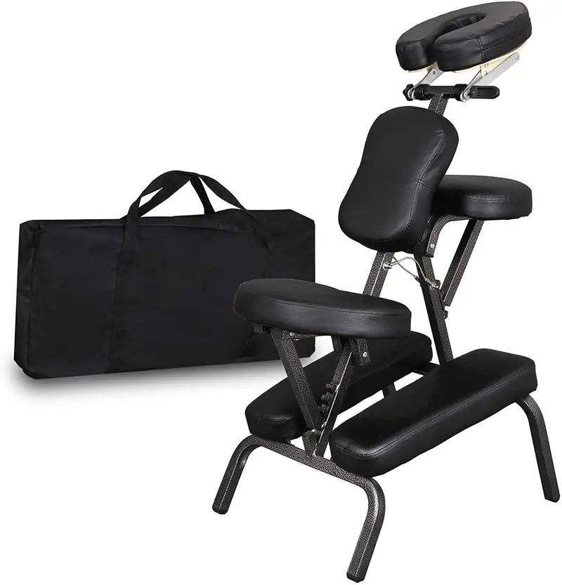 Jupiterforce Portable Massage Chair – Foldable Therapy Seat With Thick Face Cradle And Carrying Bag 1
