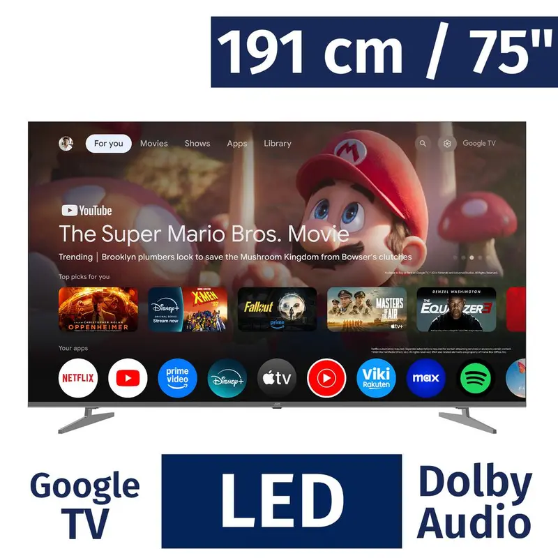 Jvc 75-Inch Qd-Mini Led 4K Google Tv With Premium Picture Quality – Lt-75Km958 1