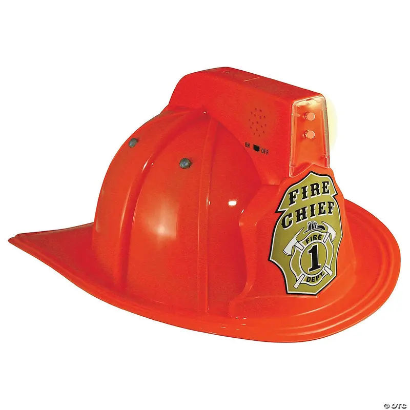 Kids' Red Fire Chief Helmet Prop 1