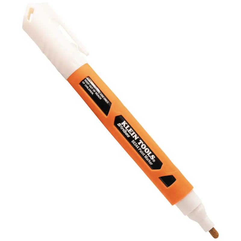 Klein 86344 White Paint Marker With Skribes Precision Tip 1