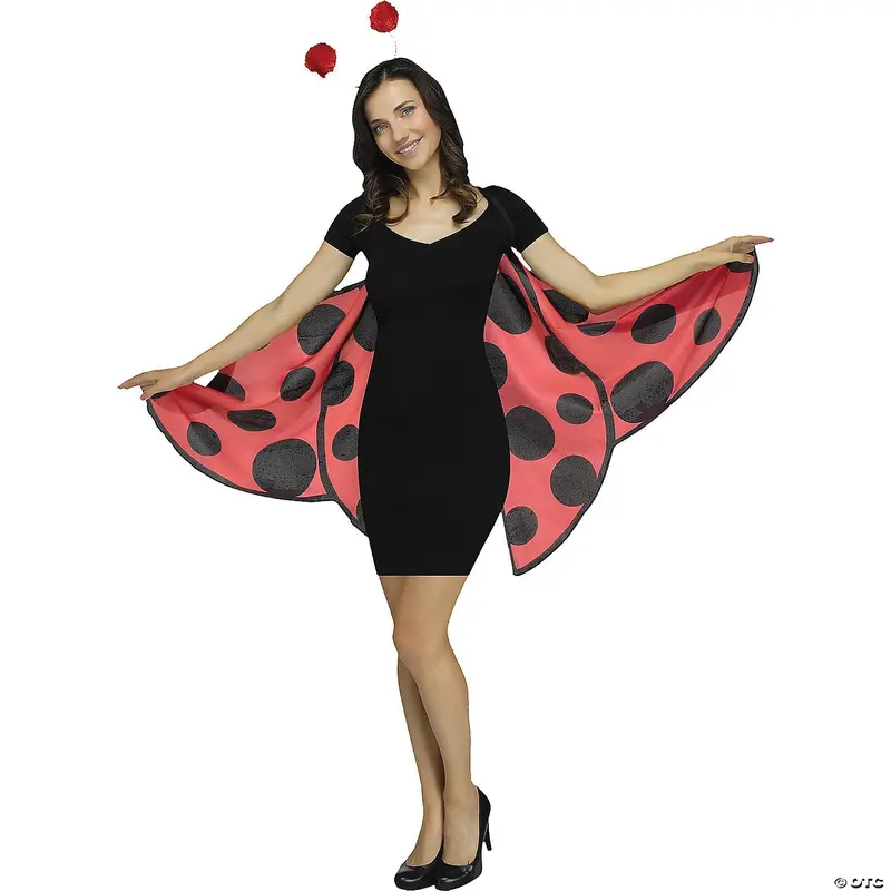 Ladybug Wing And Headband Costume Set For Adults 1
