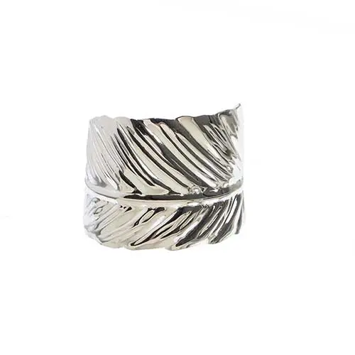 Leaf-Embossed Cuff Bracelet – 5Cm Wide, Nature-Inspired Statement Band 2