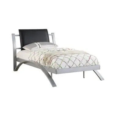 Leclair Black And Silver Twin Metal Bed Frame - Model 300200T 1