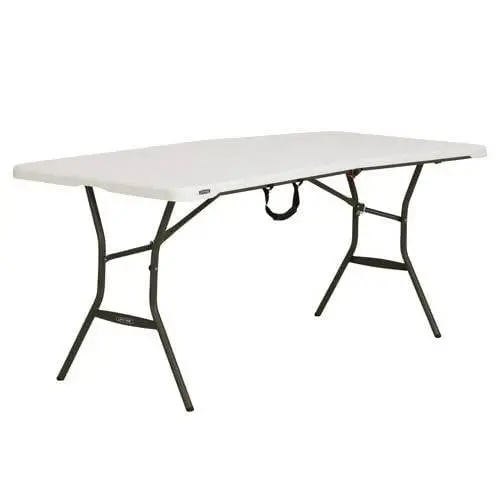 Lifetime 6-Foot Folding Table (Model 25011) – Light-Commercial Grade, White Granite Frame For Indoor/Outdoor Use 1