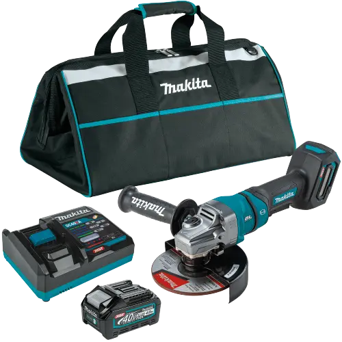 Makita Xgt 40V Brushless Angle Grinder Kit – 4.5" / 6" Paddle Switch, Electric Brake, Lock-On Feature, Includes 4.0Ah Battery & Carry Bag 1