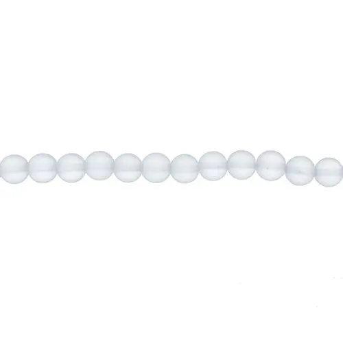 Matte Clear Crystal Quartz Round Beads – Transparent, Natural Mineral, Earth'S Jewels 1
