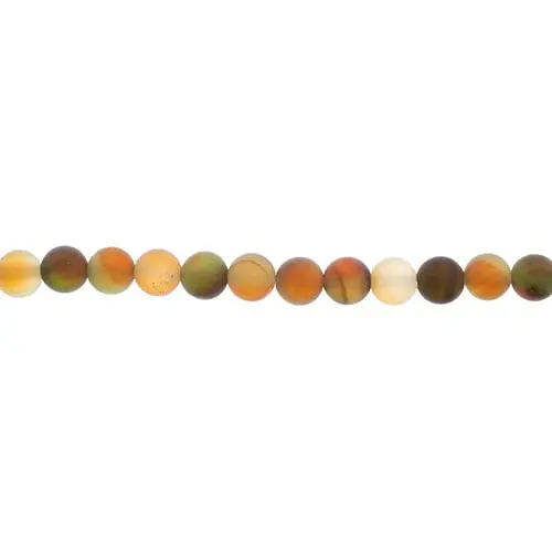 Matte Red-And-Green Dyed Agate Round Beads – Vibrant Dual Tone, Earth'S Jewels 1