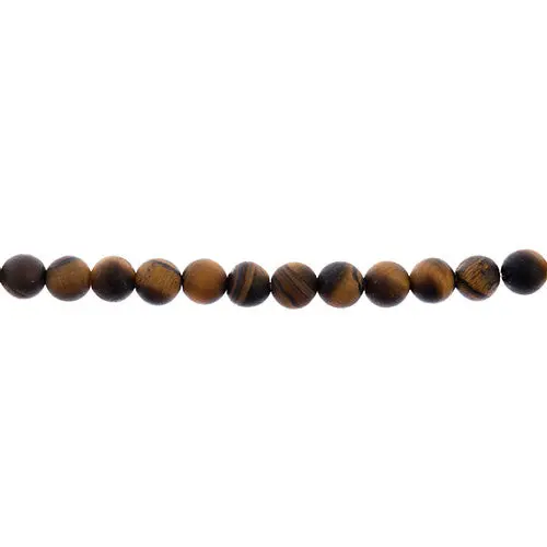 Matte Tiger Eye Round Beads – Natural Golden-Brown Sheen, Earth'S Jewels Collection 1