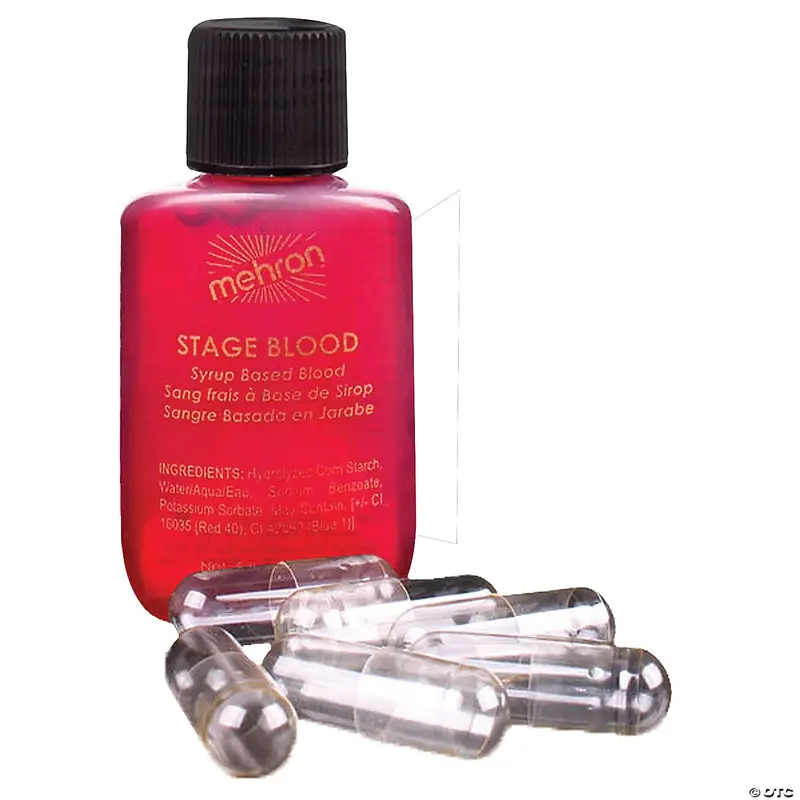Mehron Stage Blood With Dissolvable Capsules For Controlled Bleeding Effects 1