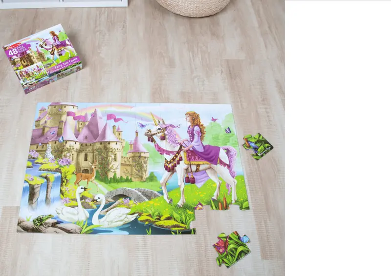 Melissa & Doug Fairy Tale Jumbo Floor Puzzle – Large-Format Storytime Activity For Ages 3+ 1