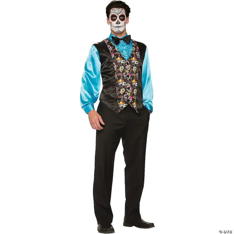 Men'S Day Of The Dead Patterned Vest 1
