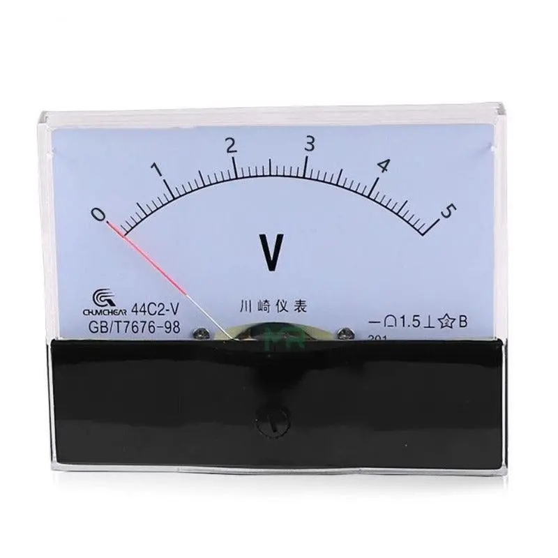 Mr-44C2 Analog Dc Voltmeter — Panel-Mount Pointer Meter, Range: 1V To 500V 1