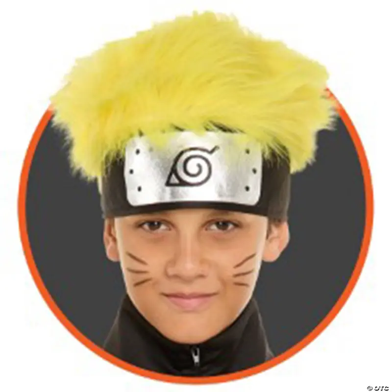 Naruto Leaf Village Headband With Attached Hair – Anime Cosplay 1