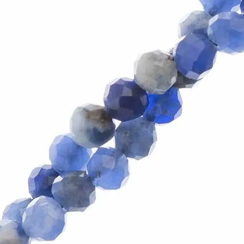 Natural Sodalite Beads – 2Mm Round, Two 7-Inch Strands (~180 Pieces) 1