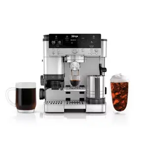 Ninja 3-In-1 Espresso Machine – Barista-Style Coffee, Espresso & Steamed Milk Maker With Integrated Grinder (Model 485935) 1