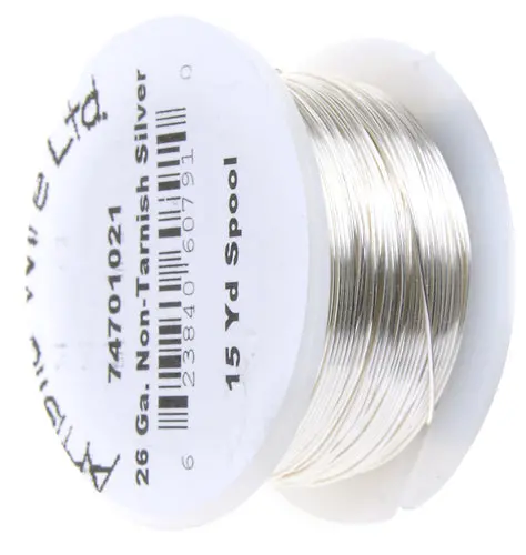 Non-Tarnish Silver Art Wire – 26 Gauge, Lead- And Nickel-Free 1
