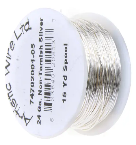 Non-Tarnish Silver-Plated Craft Wire – 24 Gauge 1