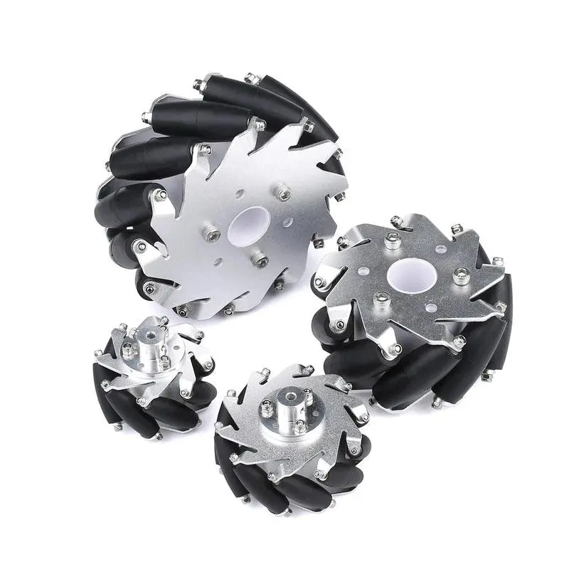 Omnidirectional Mecanum Wheel Pack – 4Pcs, Diameters 60Mm–127Mm, Apertures 4Mm–16Mm For Ros & Mobile Robots 1