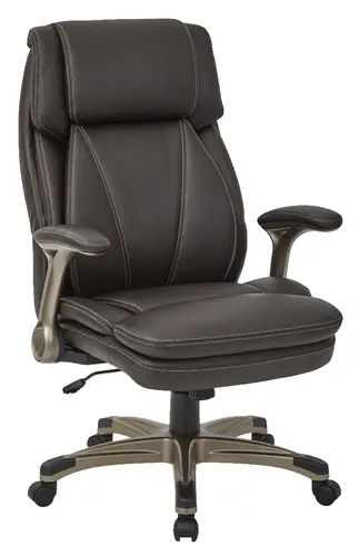 Osp Manager Ergonomic Leather Office Chair – Supportive Home Or Workspace Seating With Premium Upholstery (Model 418395) 1