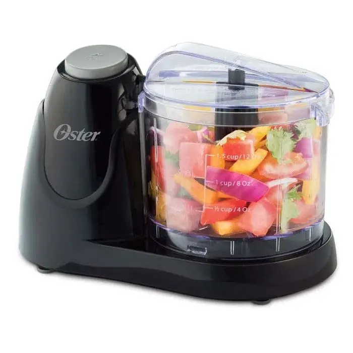 Oster 1.5-Cup Mini Chopper – Compact Black Kitchen Helper For Herbs, Nuts & More 1