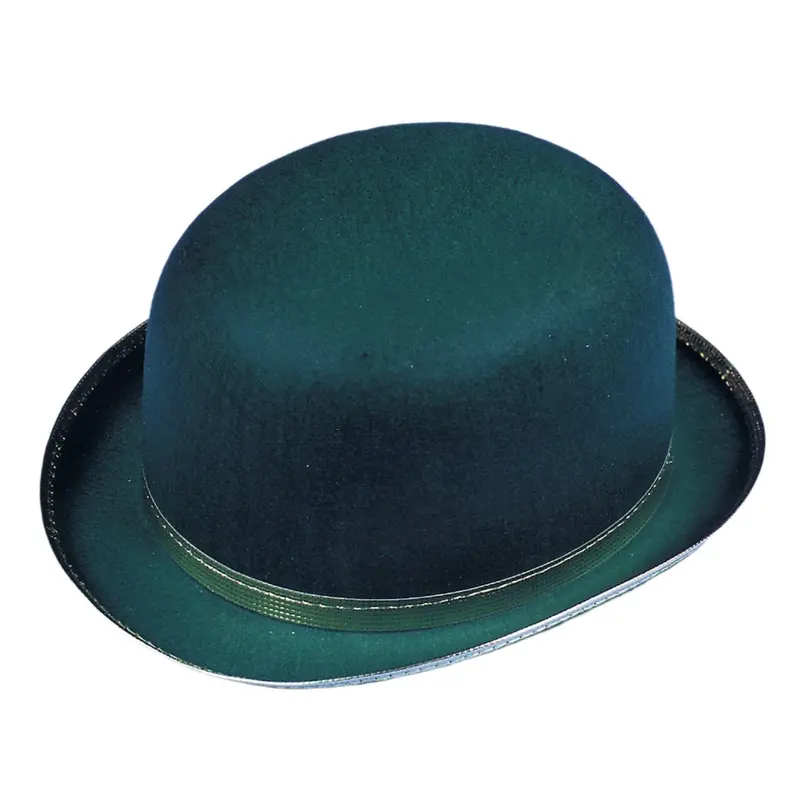 Oversized Green Felt Derby Hat For Adults 1