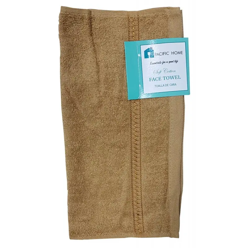 Pacific Home Brown 100% Cotton Face Towel – Soft, Absorbent Everyday Towel (Tcc0193) 1