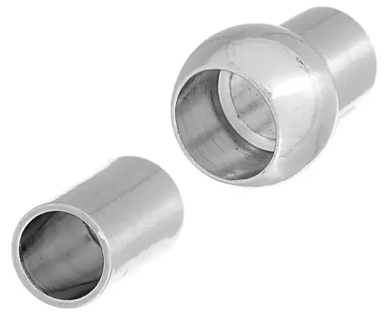 Pack Of 10 Center-Ball Tube Magnetic Clasps – 16.5Mm, Silver-Finished & Lead-Free 1