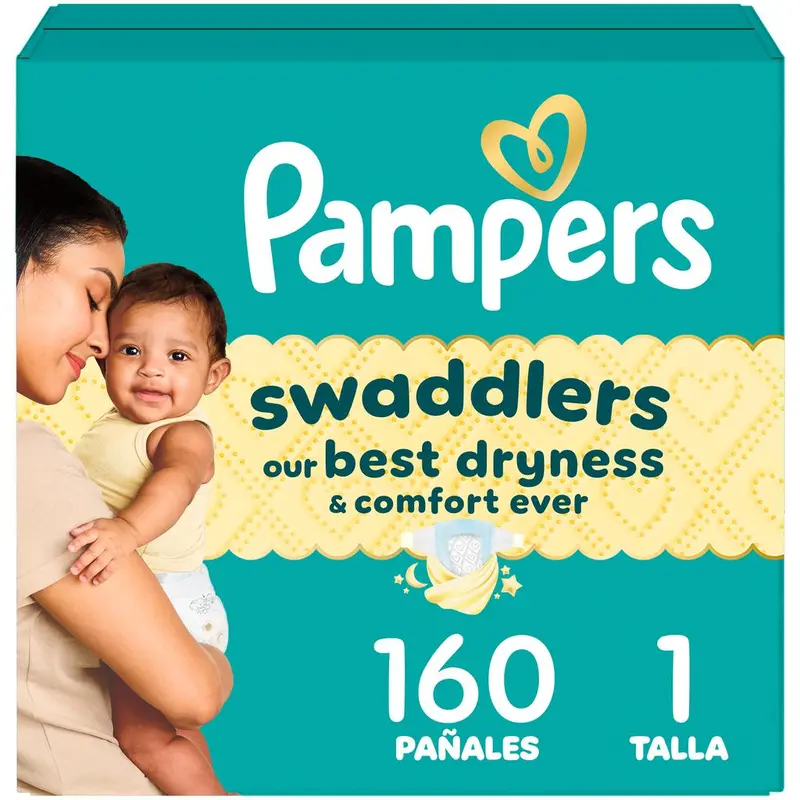 Pampers Swaddlers Hypoallergenic Size 1 Diapers – Pack Of 160 1