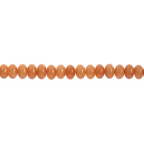 Peach Aventurine Rondell Beads (5X8Mm) – Soft Pink-Orange Semi-Precious Stone Beads 1